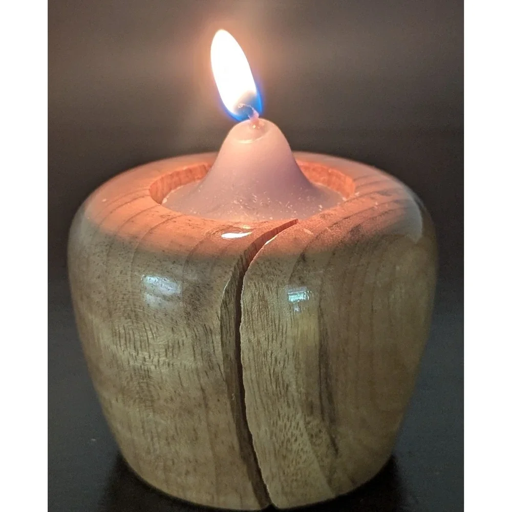The Wooden Nickel Myrtlewood Votive Candle Holder Port Oreford Oregon